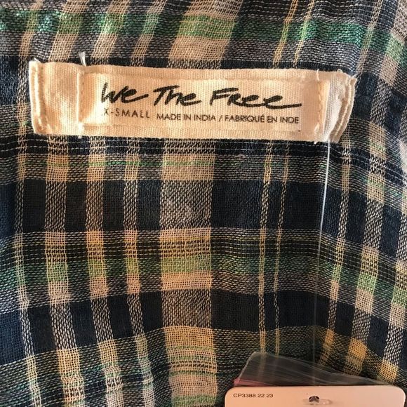 We The Free by Free People, First Bloom Plaid Top, Size XS - Picture 12 of 14